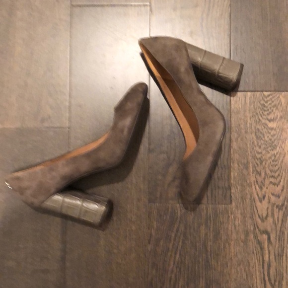 Coach Grey Suede Heels, Size 7, includes box - Picture 3 of 6
